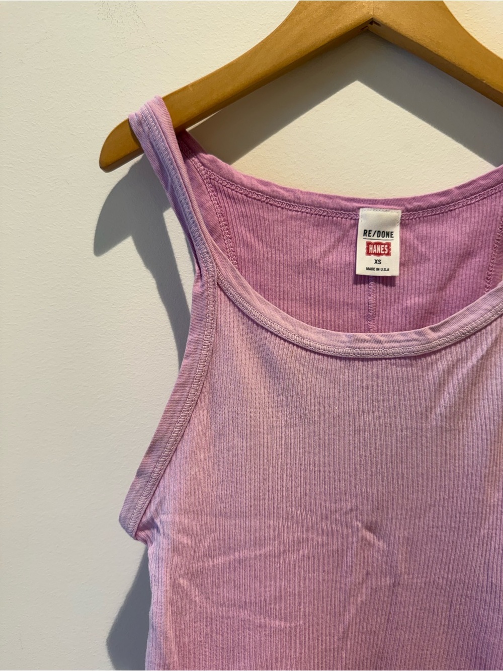 Re/Done X Hanes Colorful Ribbed Tank size X-Small - Picture 4 of 6